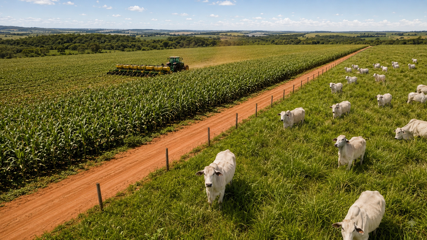 Integração entre lavoura e pecuária em propriedade rural brasileira